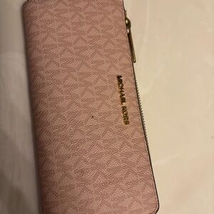 Michael Kors Blush Pink Zip-Around Wallet